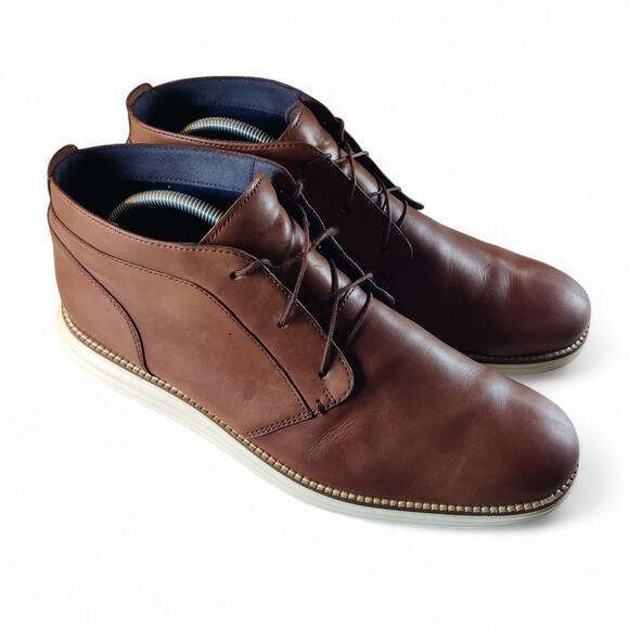 Cole Haan Original Grand Men's Chukka Boots Size 11 M Brown Leather Shoes *Clean - Picture 1 of 9
